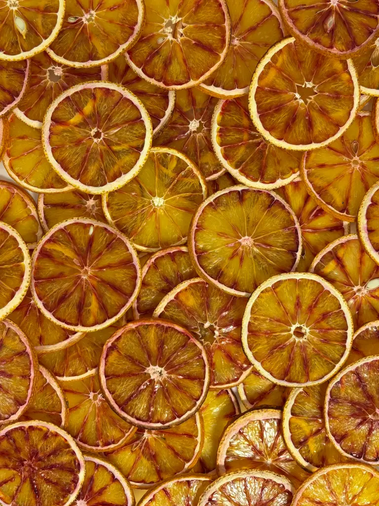 Dehydrated blood orange